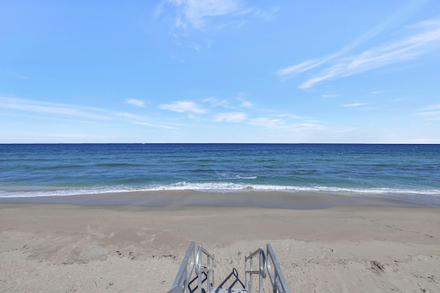 property view of water with a beach view