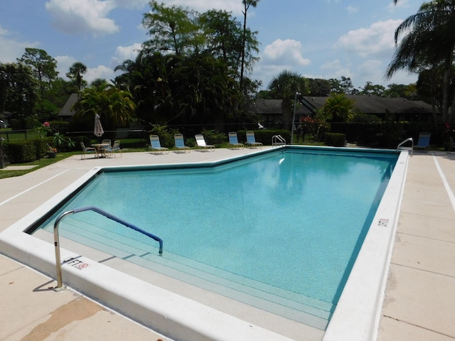 view of pool featuring a patio area