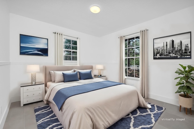 view of tiled bedroom