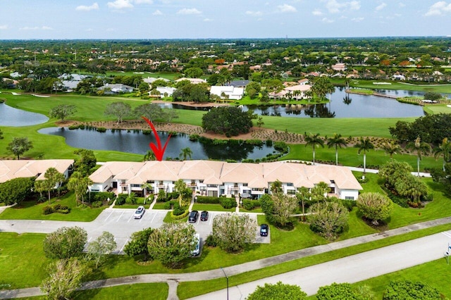 10695 Quail Covey Rd Azalea, Unit Azalea, Boynton Beach, FL 33436 - aerial perspective of suburban area with a large body of water and a local golf course