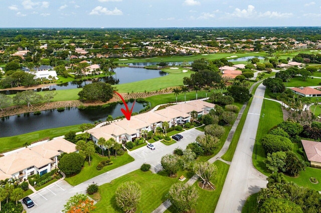 10695 Quail Covey Rd Azalea, Unit Azalea, Boynton Beach, FL 33436 - aerial perspective of suburban area featuring a large body of water and a local golf course