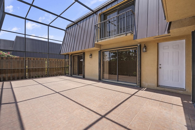 exterior space with a patio area and a balcony