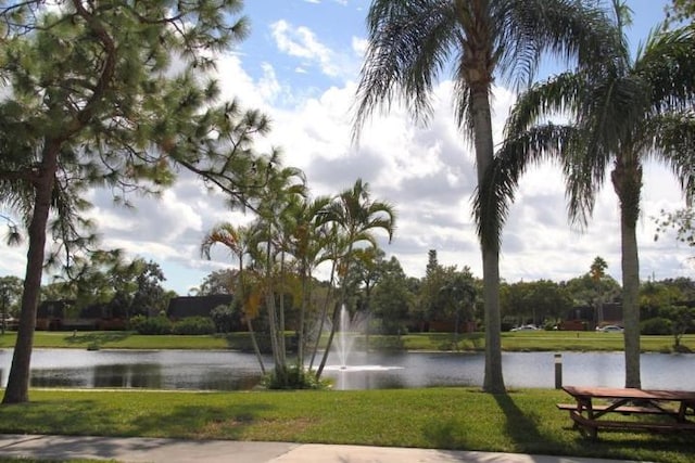 view of property view of water