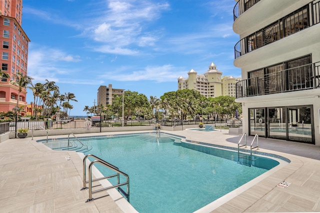 view of pool with a patio