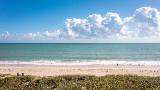 water view with a view of the beach