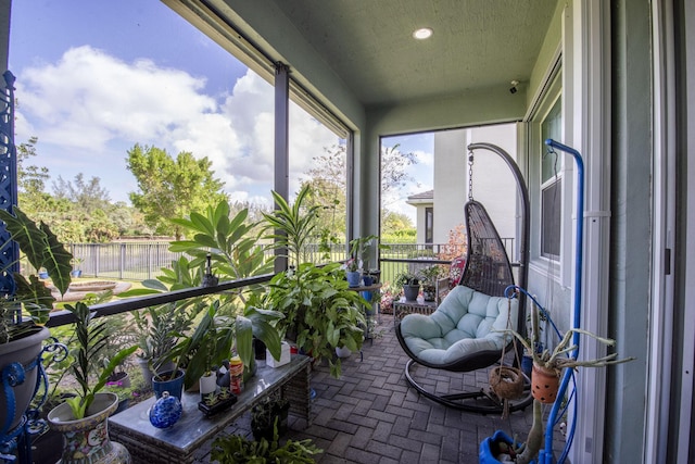 view of sunroom