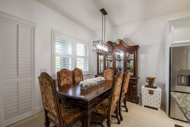 view of tiled dining space