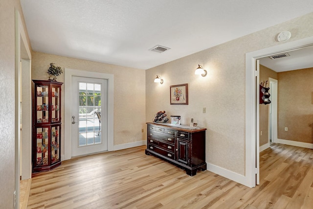 interior space featuring light wood-type flooring