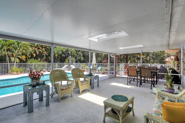 sunroom with a healthy amount of sunlight