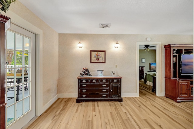 interior space with light wood-type flooring