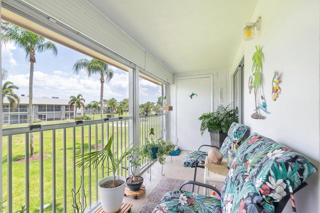 view of sunroom