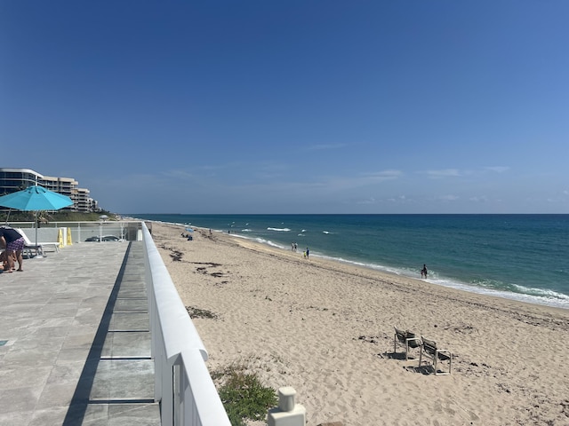 property view of water with a view of the beach