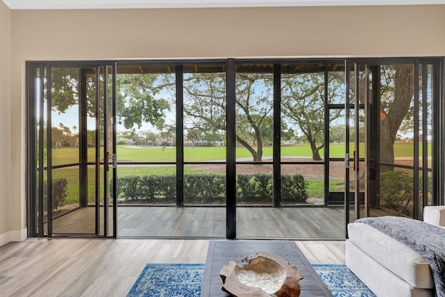 sunroom featuring a wealth of natural light