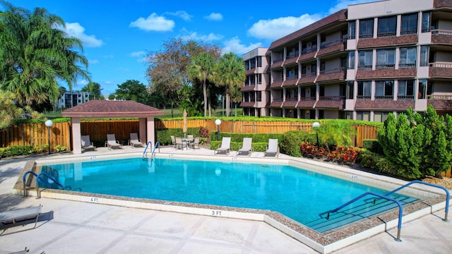 view of pool with a patio