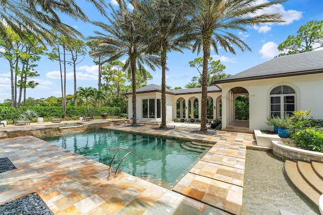 view of pool with a patio area