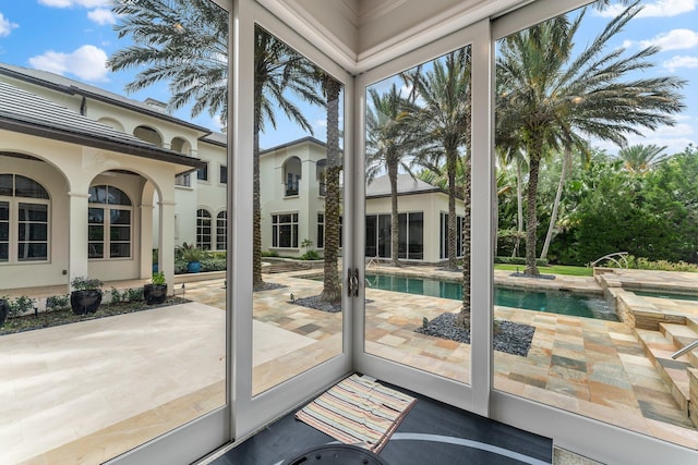 view of sunroom