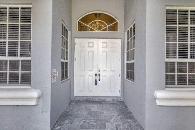 view of doorway to property