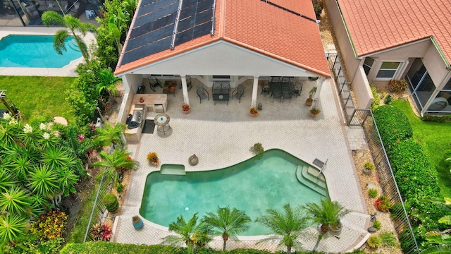 view of pool with a patio