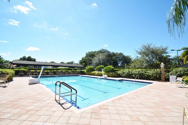 view of pool with a patio