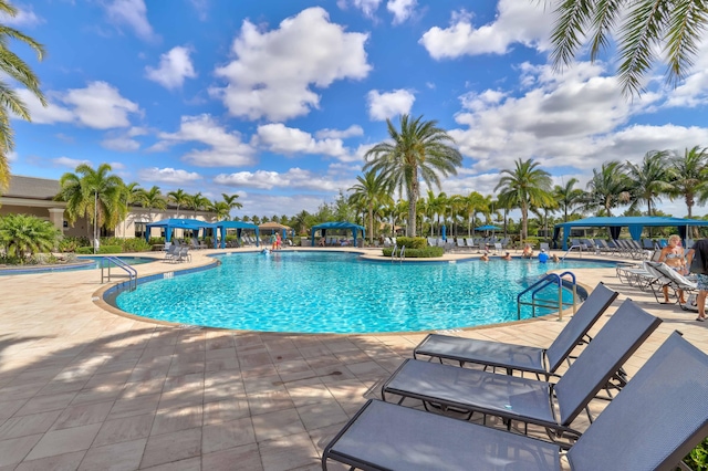 view of pool with a patio