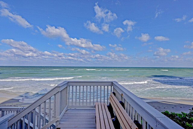 water view featuring a beach view