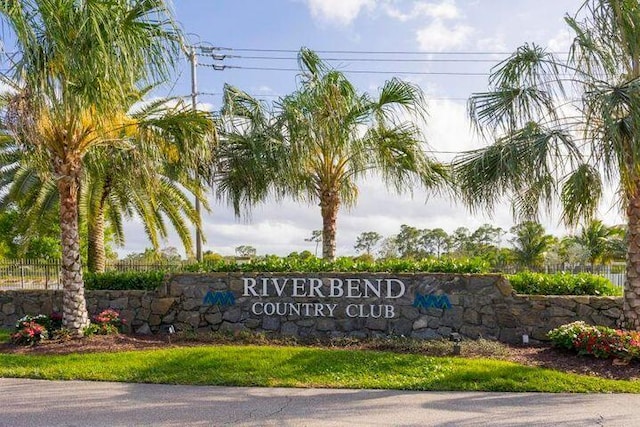 view of community sign