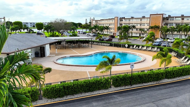 view of pool with a patio