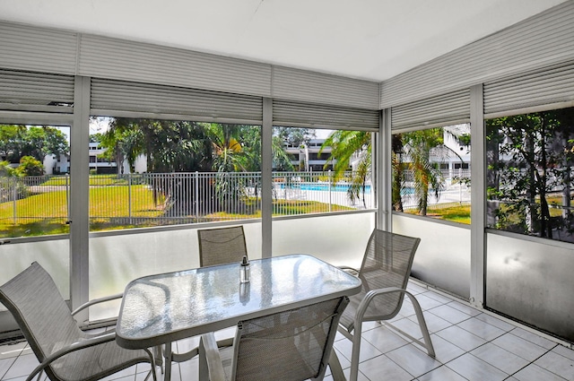 view of sunroom