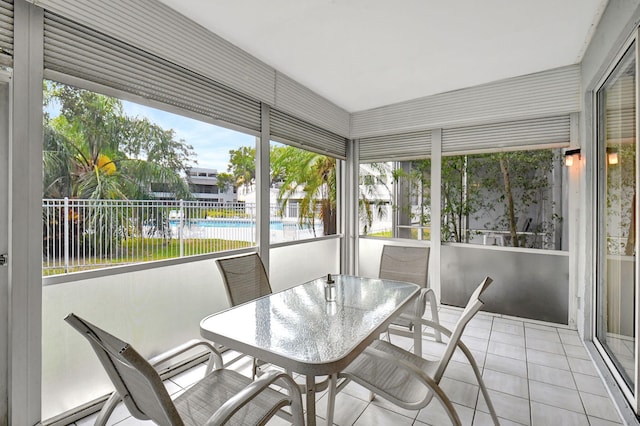 view of sunroom