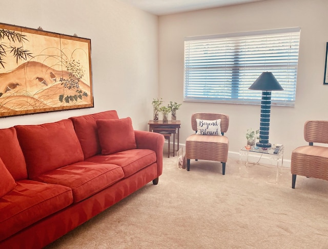 view of carpeted living room