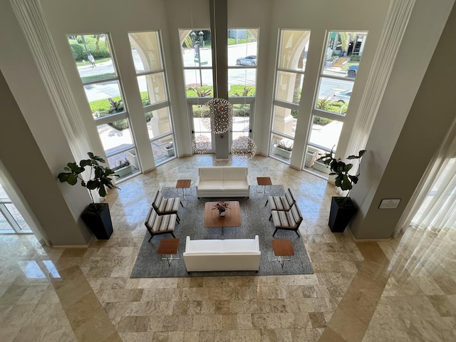 interior space with a wealth of natural light