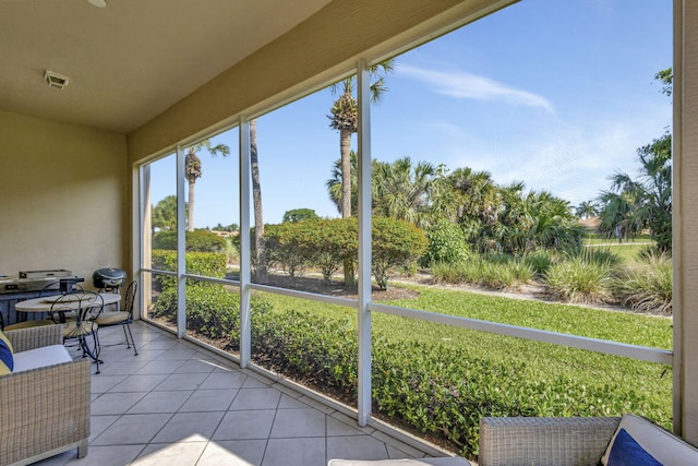 view of sunroom