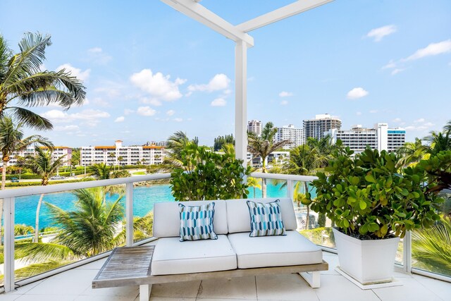 balcony with an outdoor living space