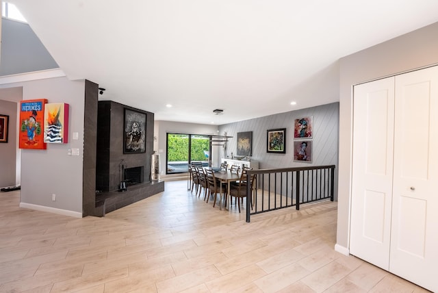 interior space with light wood-type flooring