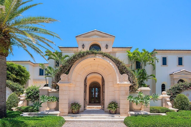 view of mediterranean / spanish house