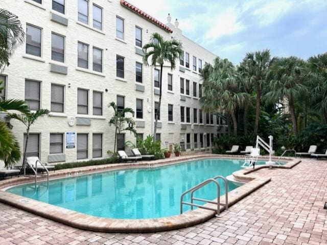 view of pool with a patio