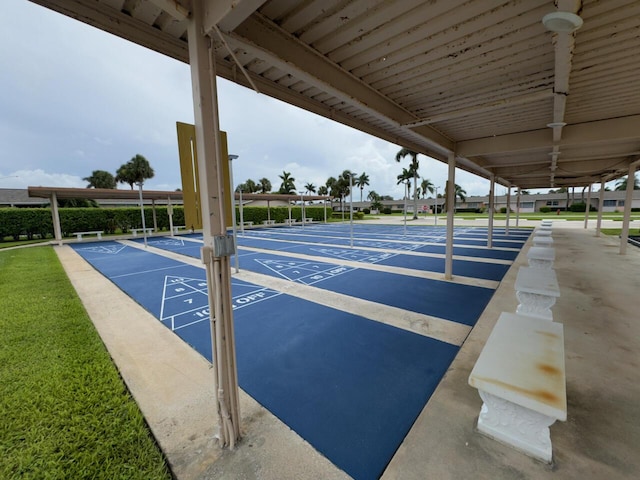 view of community featuring shuffleboard