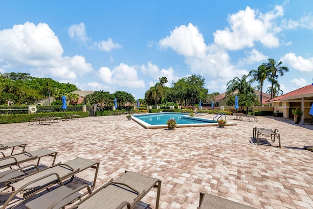 view of pool with a patio area