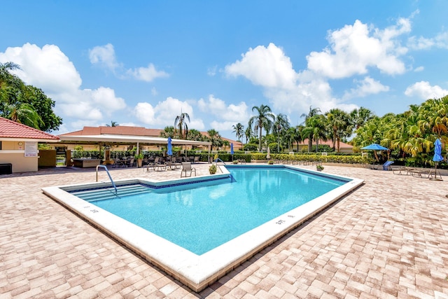 view of pool with a patio