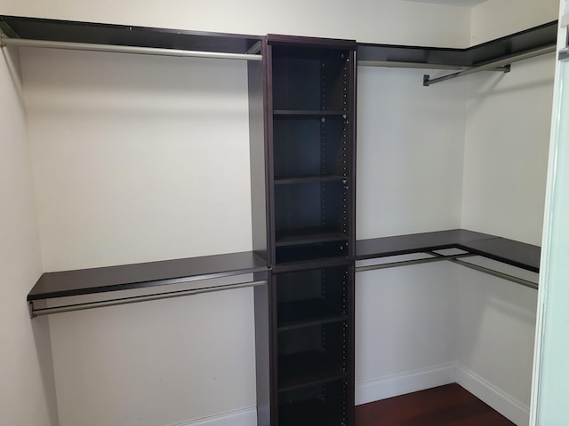 spacious closet featuring hardwood / wood-style floors