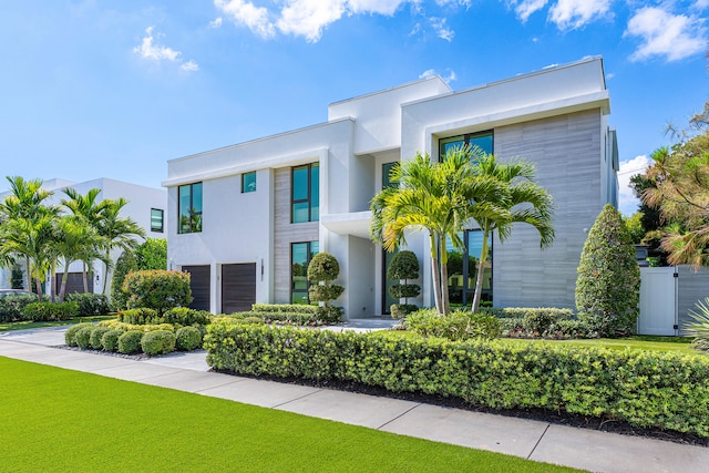 modern home with a garage