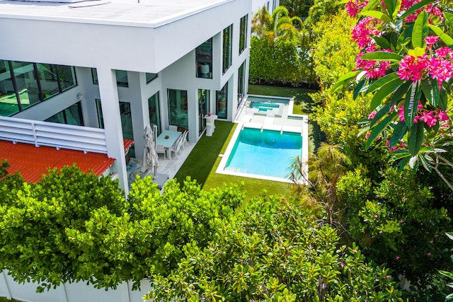 view of pool with a patio area