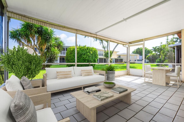 view of sunroom