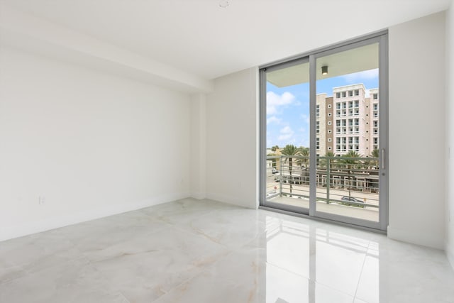 empty room with expansive windows