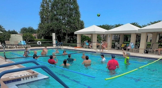 view of pool with a patio area