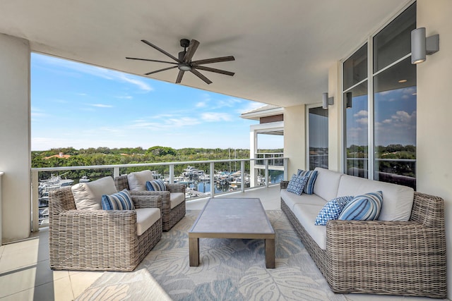 view of patio / terrace featuring a balcony