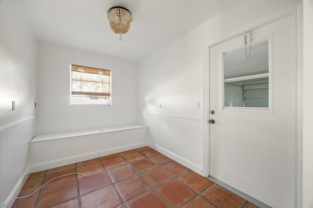 view of tiled spare room