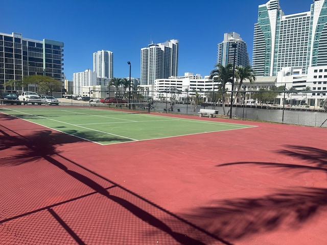 view of tennis court