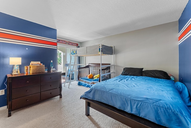 bedroom featuring a textured ceiling