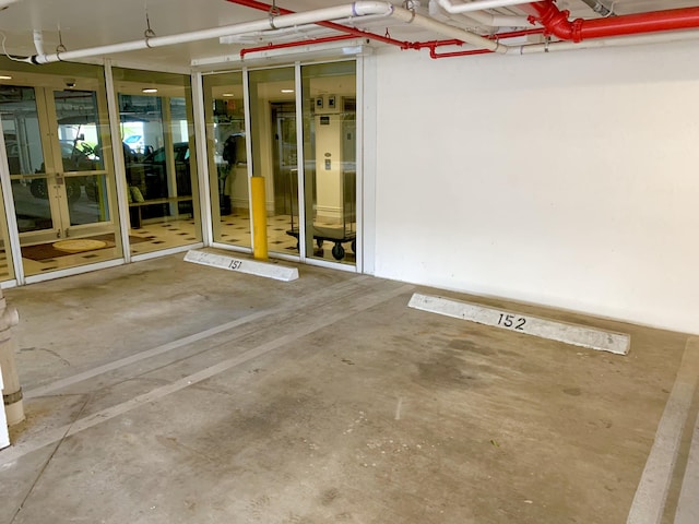 interior space featuring french doors